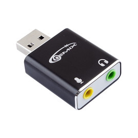 Звукові карти Звукова USB карта SC-01 sound card 7.1 Чорний