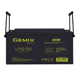 Аккумуляторные батареи Аккумуляторная батарея Gemix LP12-150 Чорний