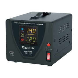Стабілізатори напруги Стабілізатор напруги Gemix SDR-2000 Чорний